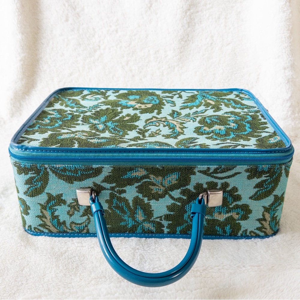 Floral Blue and Green Women's Bag - Picture 6 of 9